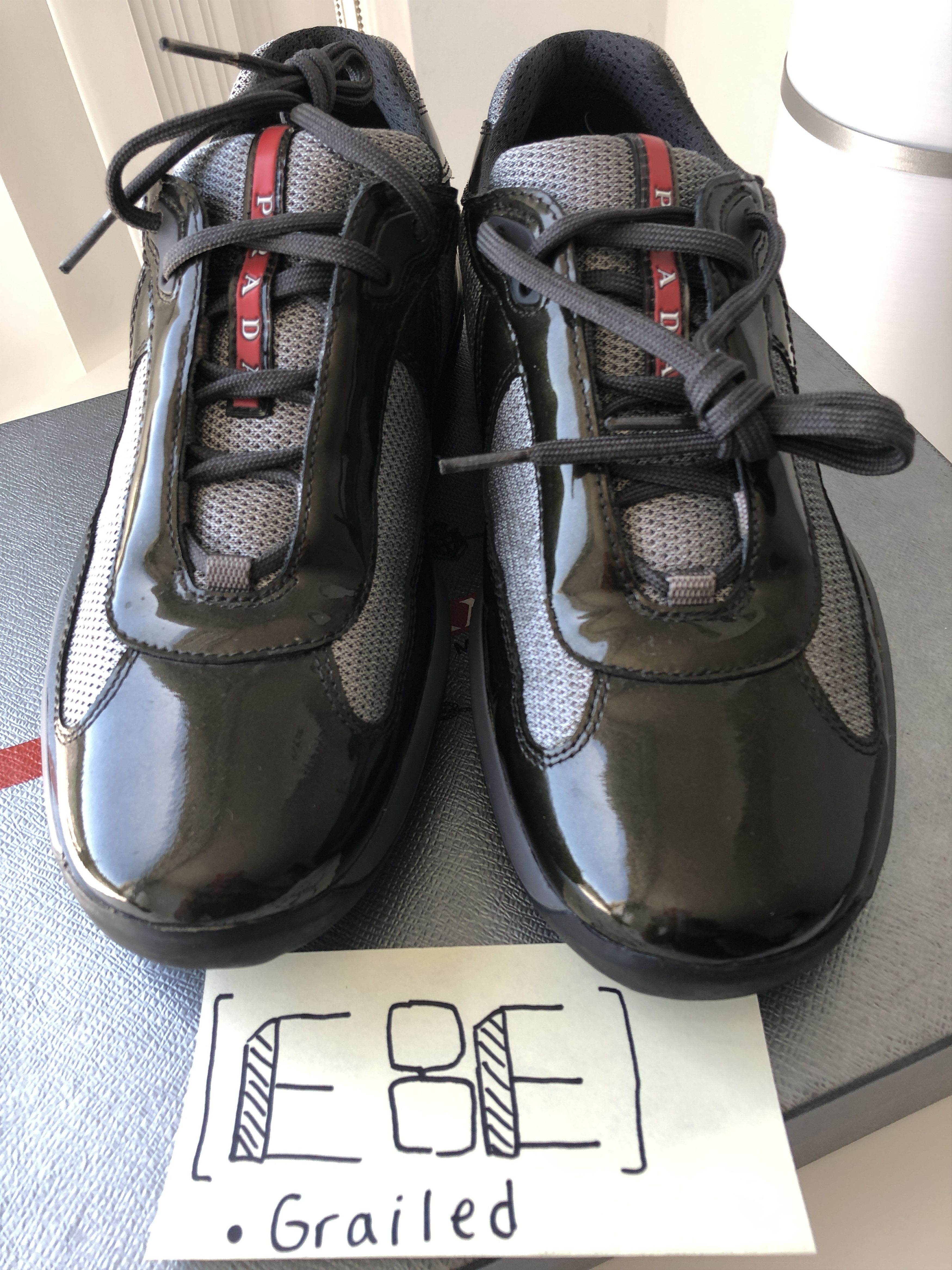Prada Prada Americas Cup PS0906 Patent Leather Green 7.5 (US 10 