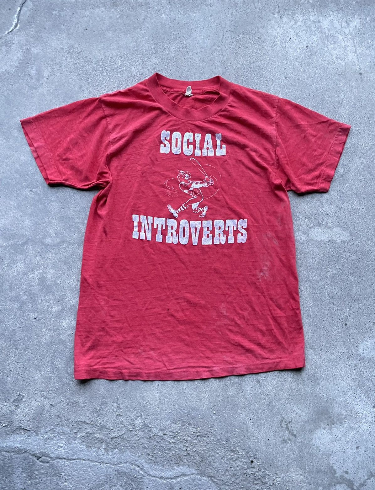 Vintage social introverts baseball t shirt