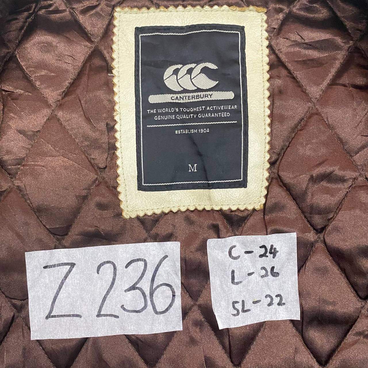 Canterbury of New Zealand × Vintage Z236 VTG CANTERBURY RUGBY VARSITY LEATHER JACKET Size US M / EU 48-50 / 2 - 6 Thumbnail