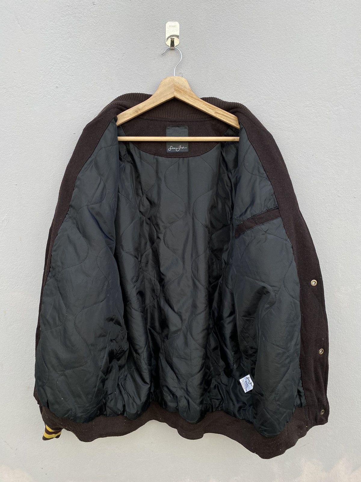 Sean John Sean John “SJ169” Wool Blended Quilted Brown Varsity Jacket Size US XXL / EU 58 / 5 - 9 Thumbnail