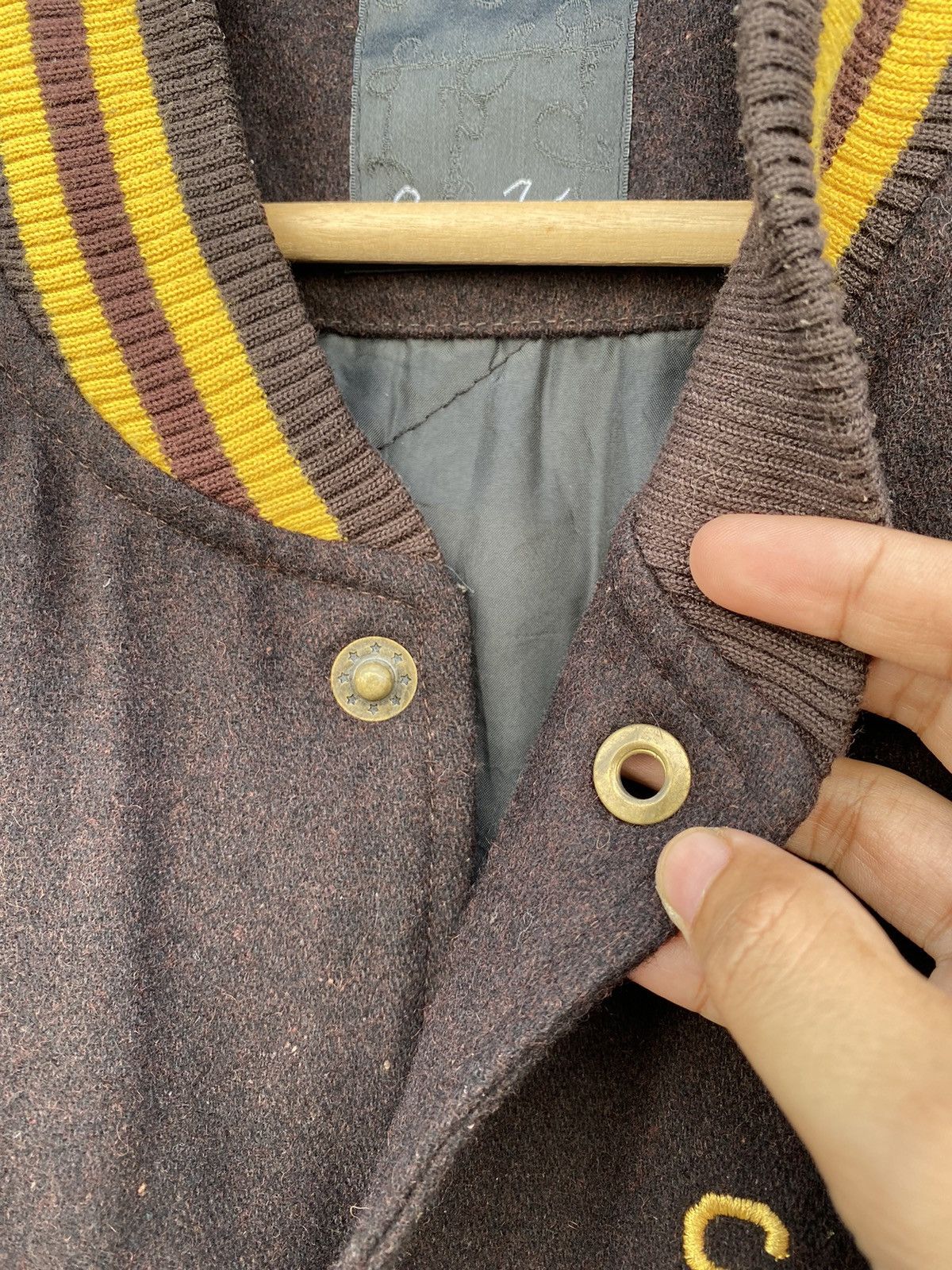 Sean John Sean John “SJ169” Wool Blended Quilted Brown Varsity Jacket Size US XXL / EU 58 / 5 - 8 Thumbnail