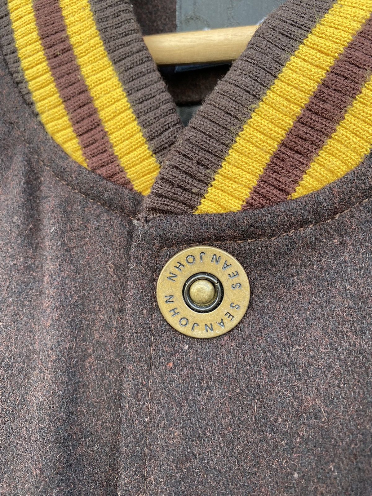 Sean John Sean John “SJ169” Wool Blended Quilted Brown Varsity Jacket Size US XXL / EU 58 / 5 - 7 Thumbnail