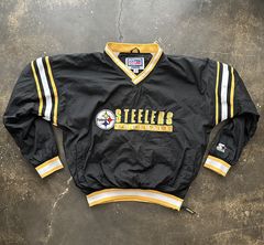 Vintage NFL Pittsburgh Steelers Starter Quarter Zip Thick Warm Up Jacket