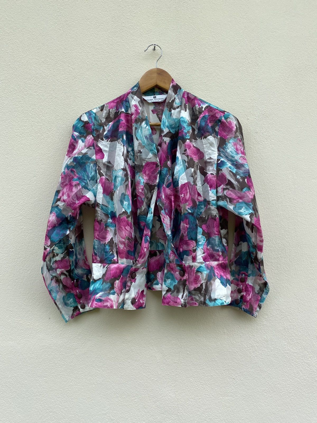 Vintage Pierre Balmain Polyester Floral Luxury Designer