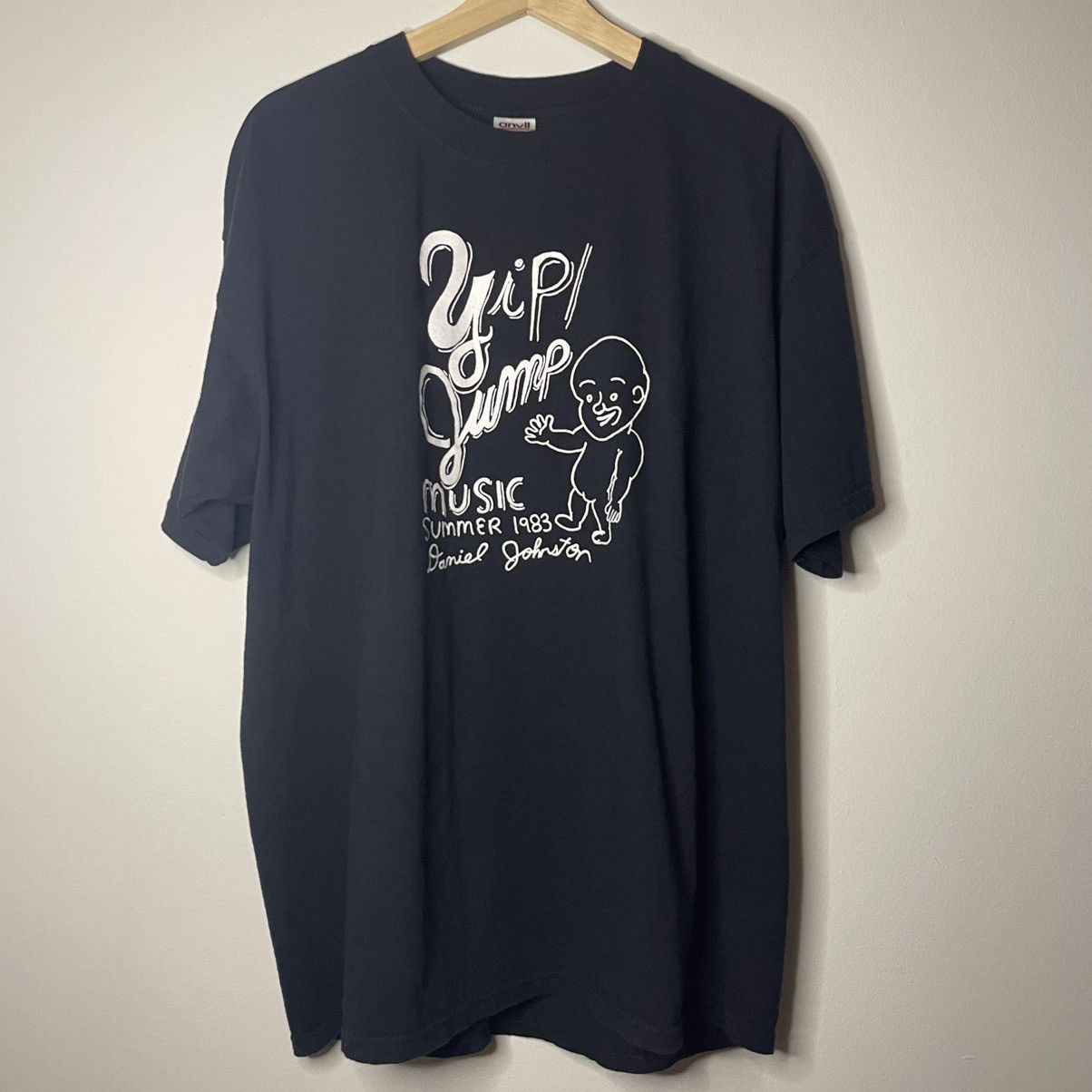 image of Band Tees x Vintage Daniel Johnston Yip Jump Music T-Shirt in Black, Men's (Size XL)