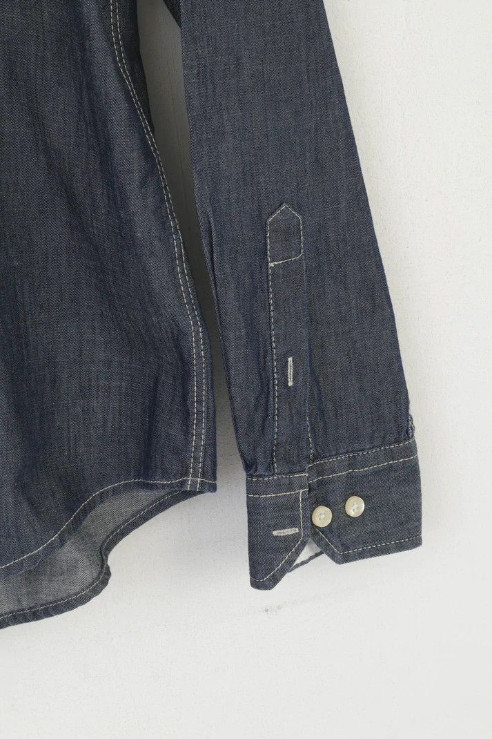Bogner Bogner Jeans Men M Casual Shirt Navy Denim Top 3726 Size US M / EU 48-50 / 2 - 4 Thumbnail