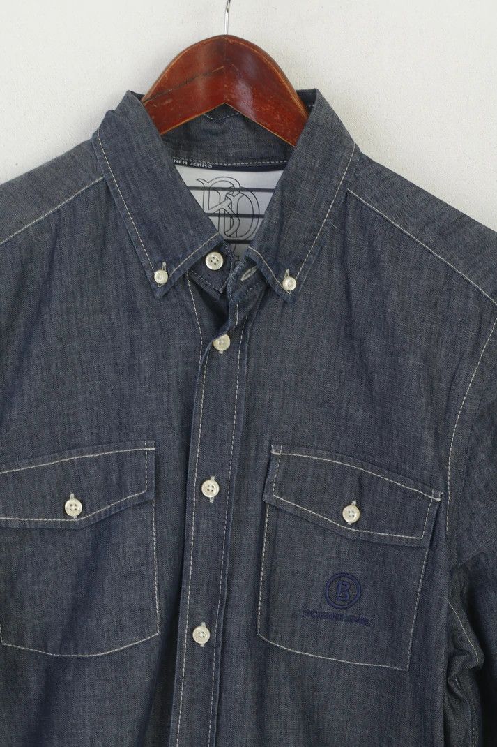 Bogner Bogner Jeans Men M Casual Shirt Navy Denim Top 3726 Size US M / EU 48-50 / 2 - 3 Thumbnail