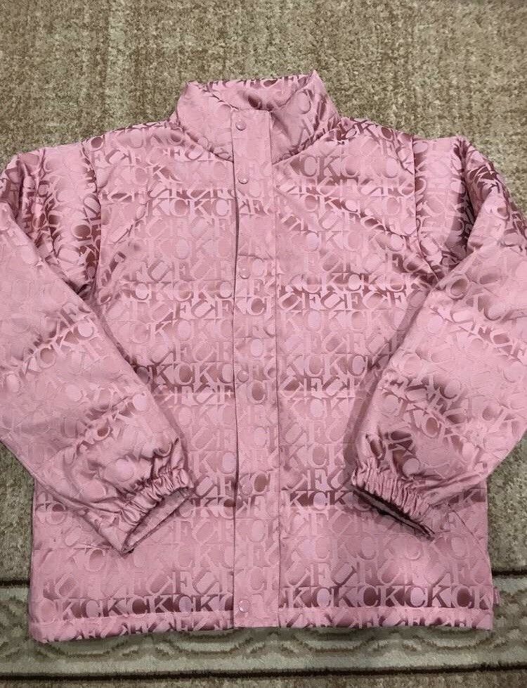 Supreme Supreme Fuck Jacquard Puffy Jacket Pink | Grailed