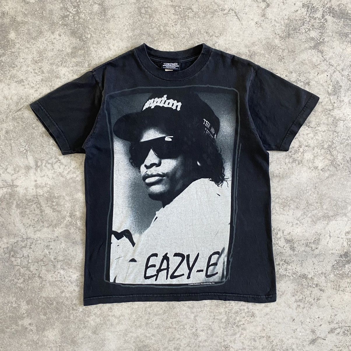 image of Rap Tees x Vintage Eazy - E West Coast Rap Promo T-Shirt in Black, Men's (Size Medium)