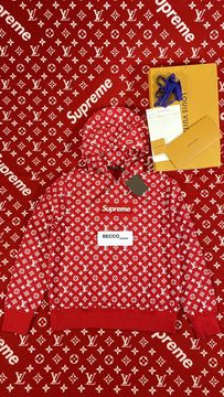 Louis Vuitton, Supreme Logo Box Hoodie Monogram