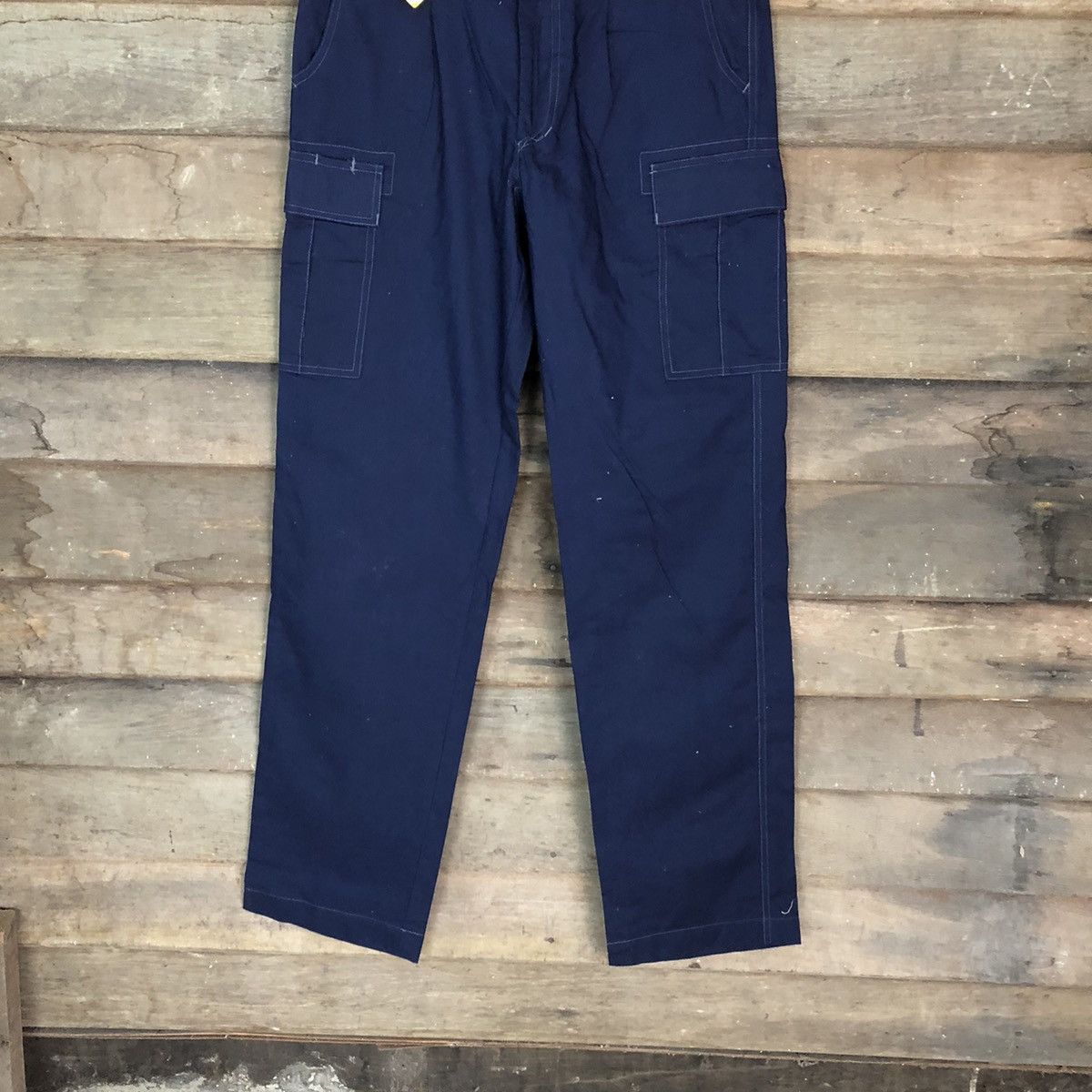Japanese Brand DL Ladibon Dark Blue Cargo Multipocket Pants #1884 Size US 31 - 3 Thumbnail