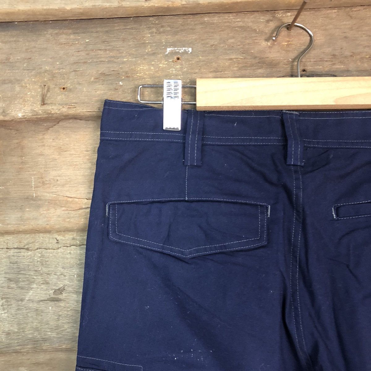 Japanese Brand DL Ladibon Dark Blue Cargo Multipocket Pants #1884 Size US 31 - 13 Thumbnail