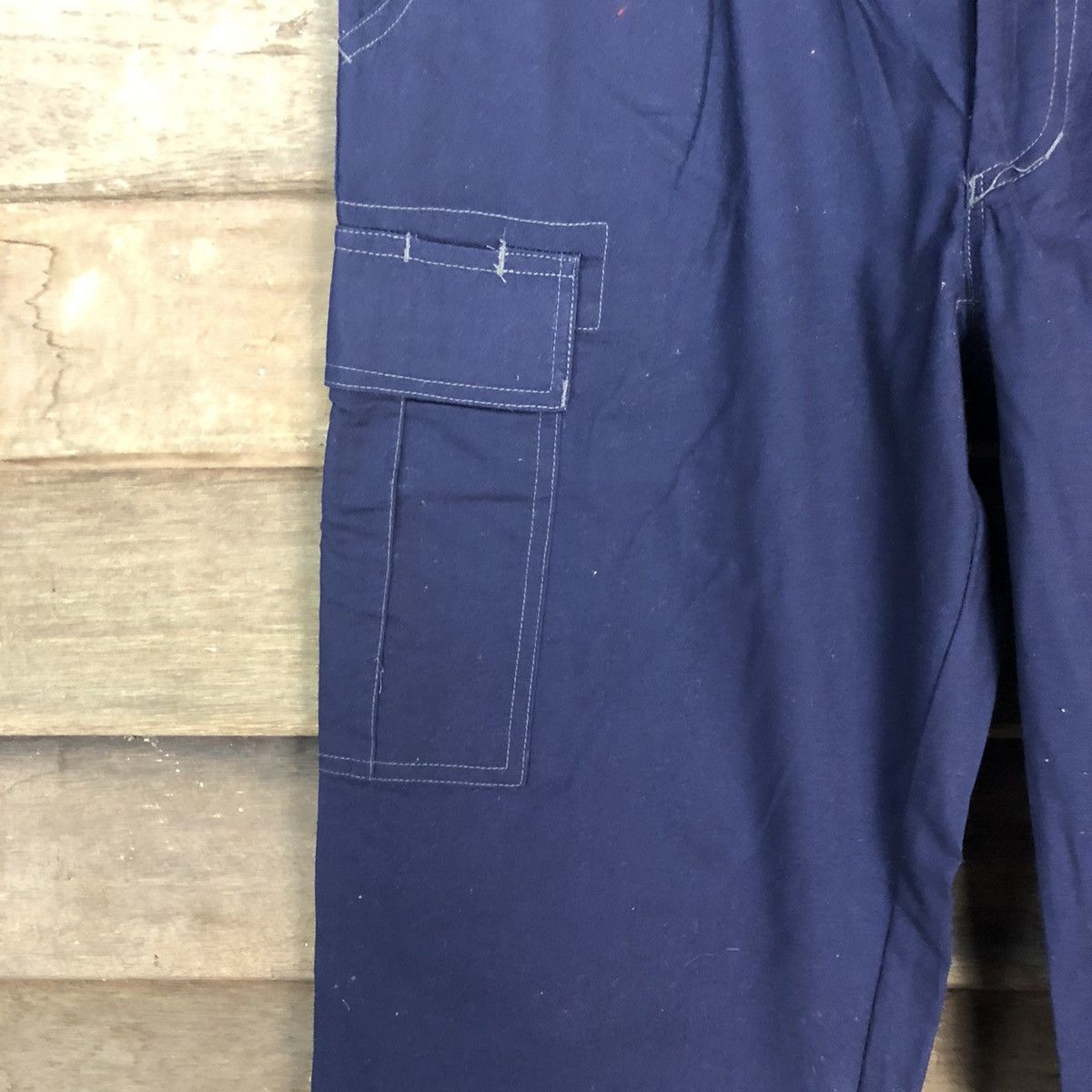 Japanese Brand DL Ladibon Dark Blue Cargo Multipocket Pants #1884 Size US 31 - 6 Thumbnail