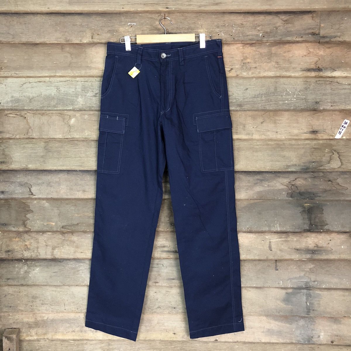 Japanese Brand DL Ladibon Dark Blue Cargo Multipocket Pants #1884 Size US 31 - 1 Thumbnail