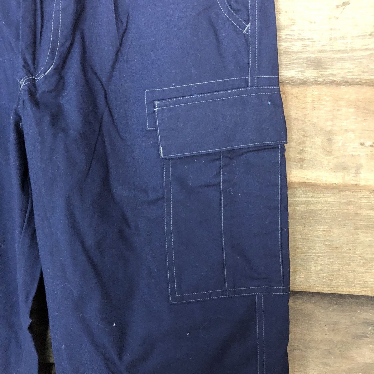 Japanese Brand DL Ladibon Dark Blue Cargo Multipocket Pants #1884 Size US 31 - 7 Thumbnail