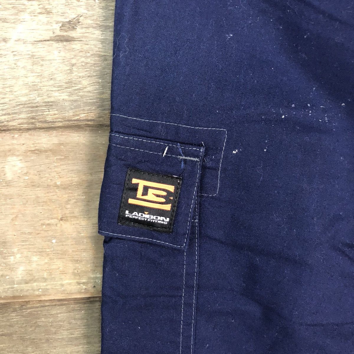 Japanese Brand DL Ladibon Dark Blue Cargo Multipocket Pants #1884 Size US 31 - 15 Thumbnail