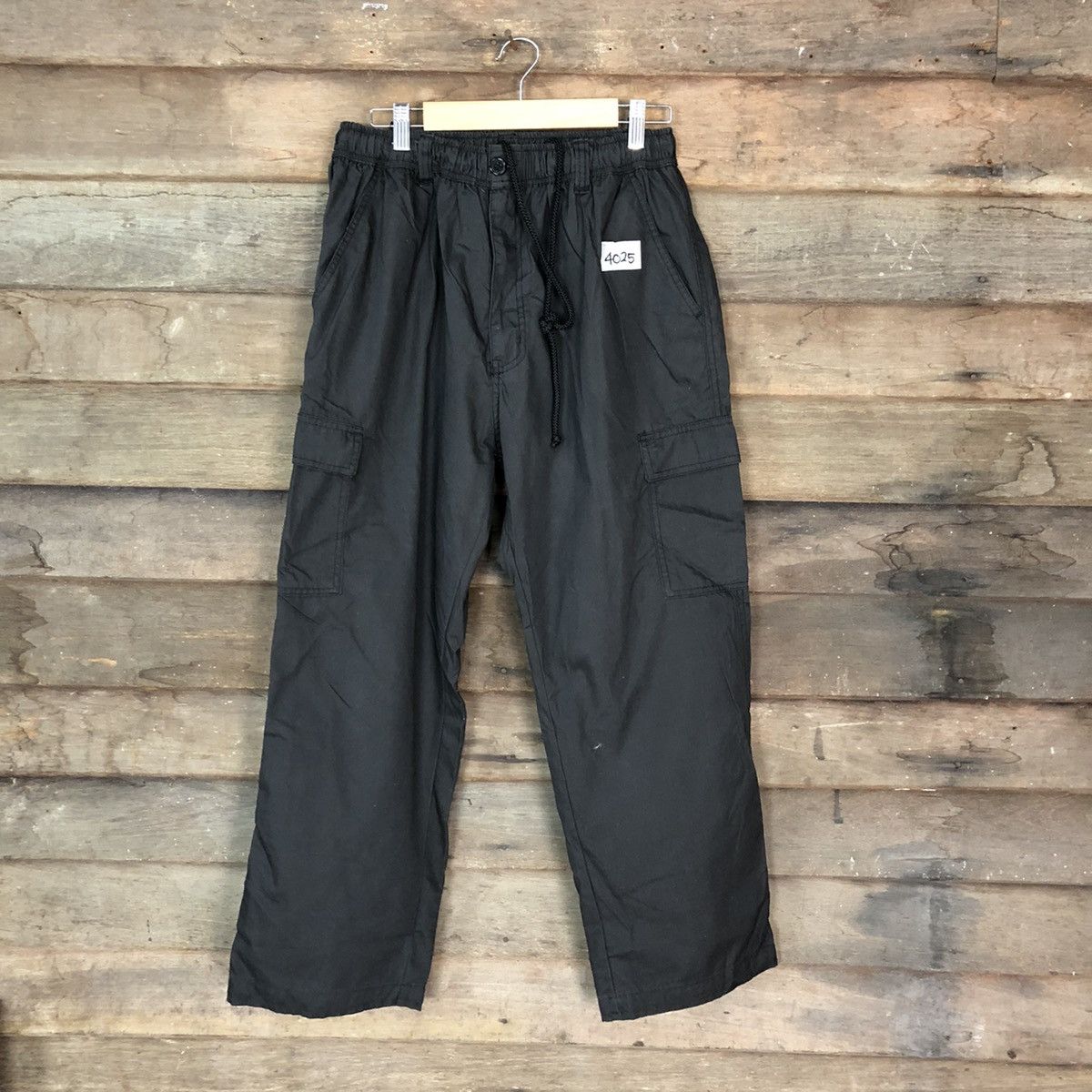 image of Vintage Black Multi Pocket Jogger Cargo Pants 4025, Men's (Size 26)