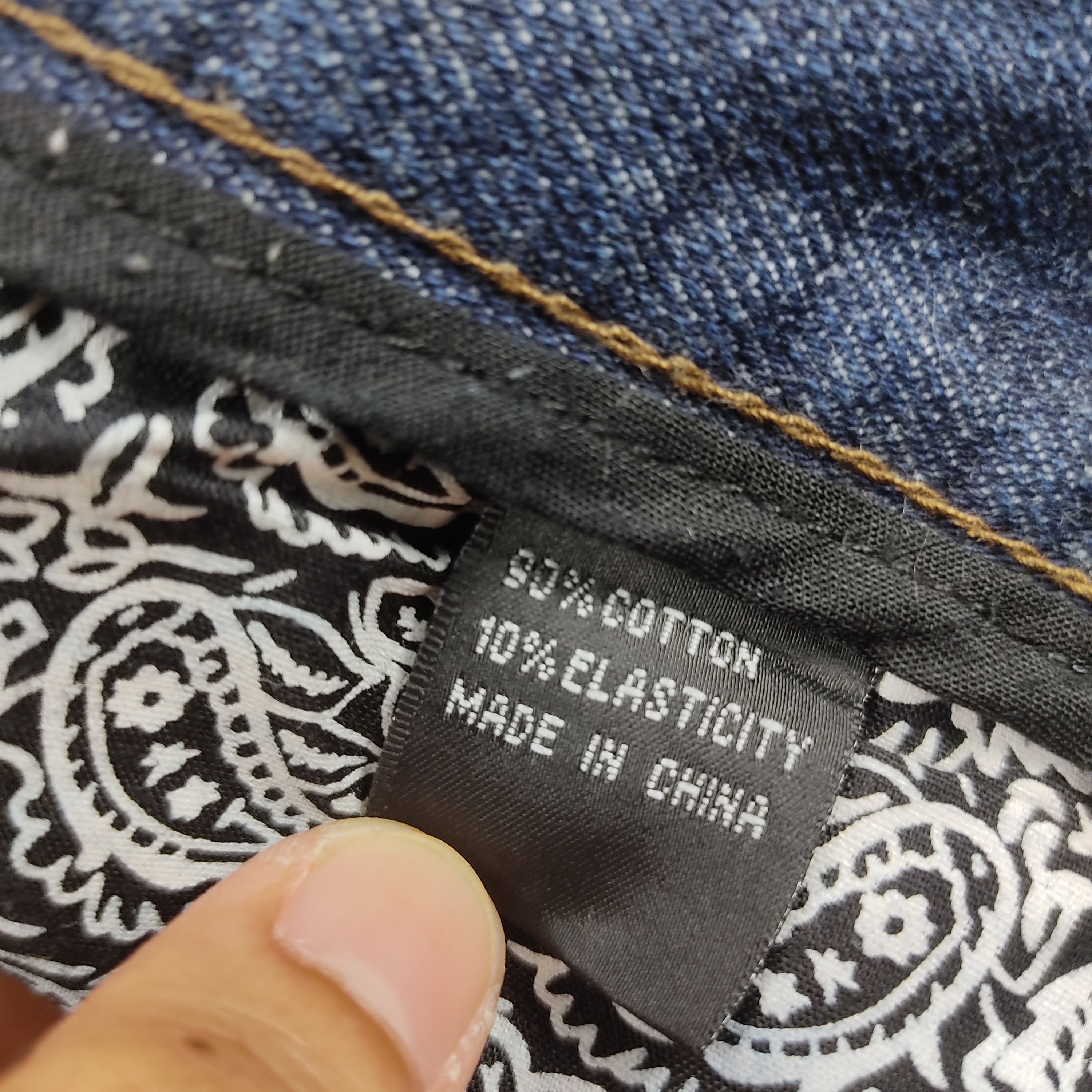Vintage Vintage Straight Outta Cali Blue Wash Jeans L560 Size US 34 / EU 50 - 15 Thumbnail