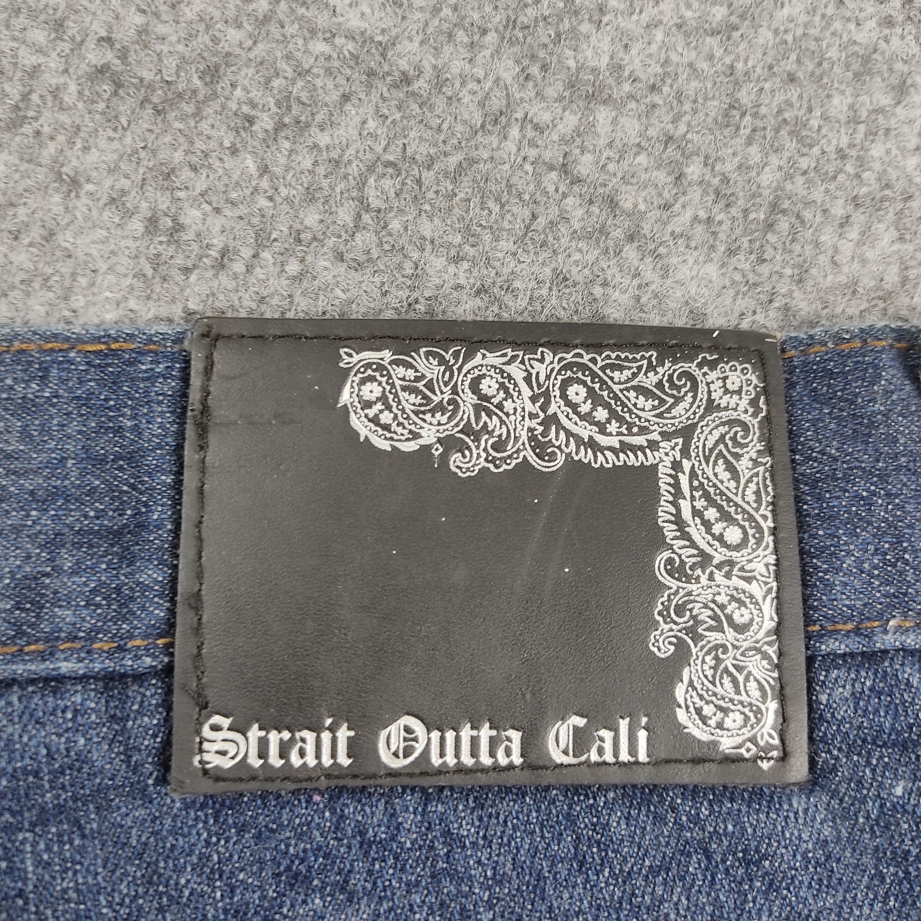 Vintage Vintage Straight Outta Cali Blue Wash Jeans L560 Size US 34 / EU 50 - 11 Thumbnail