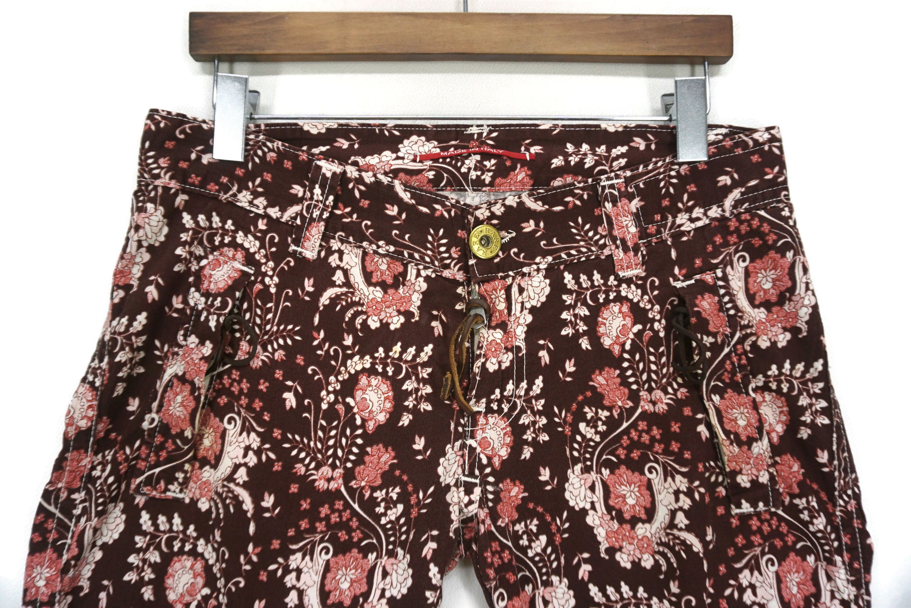 Japanese Brand RARE Pants Made in Italy Batik Buckled Waist fits W32xL31 Size 29" - 3 Thumbnail