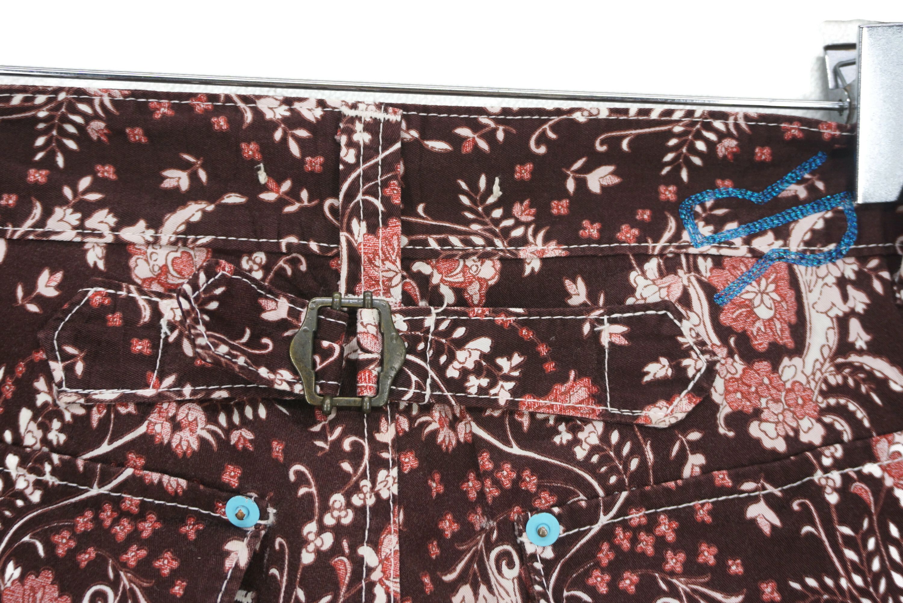 Japanese Brand RARE Pants Made in Italy Batik Buckled Waist fits W32xL31 Size 29" - 8 Thumbnail