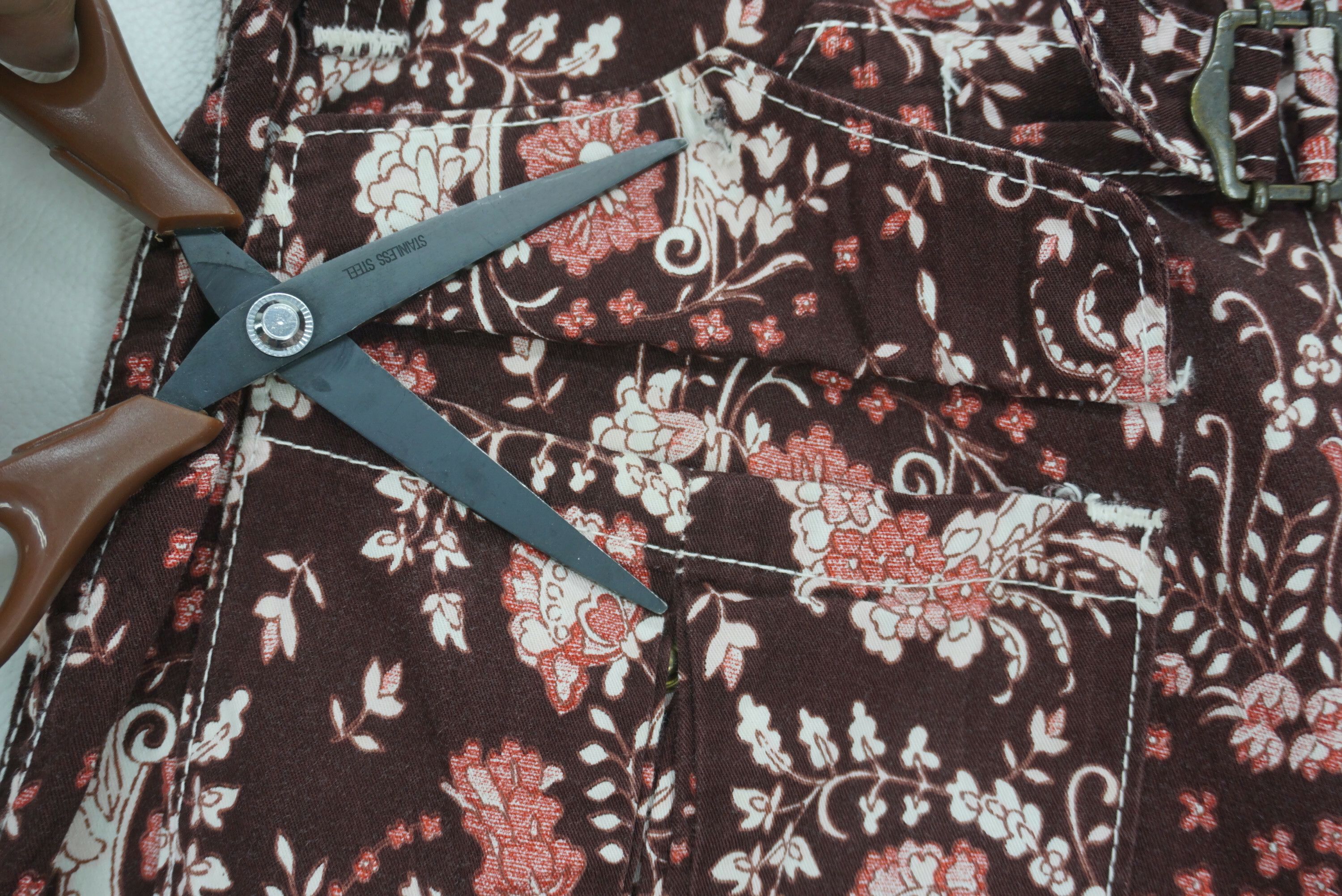 Japanese Brand RARE Pants Made in Italy Batik Buckled Waist fits W32xL31 Size 29" - 9 Thumbnail