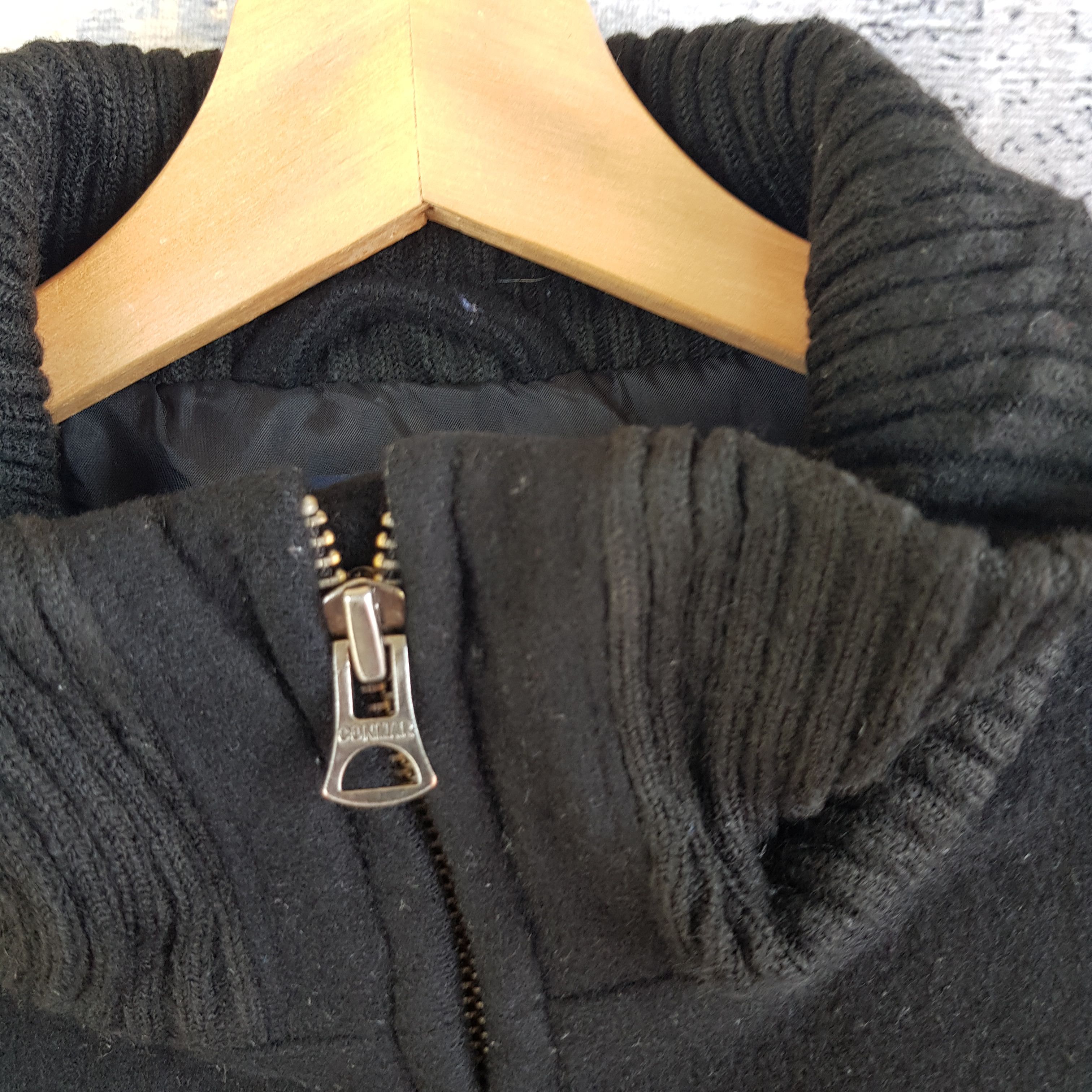 Japanese Brand × Vintage Vintage Japanese Black Wool Jacket Zipper Wool Jackets Size US M / EU 48-50 / 2 - 5 Thumbnail