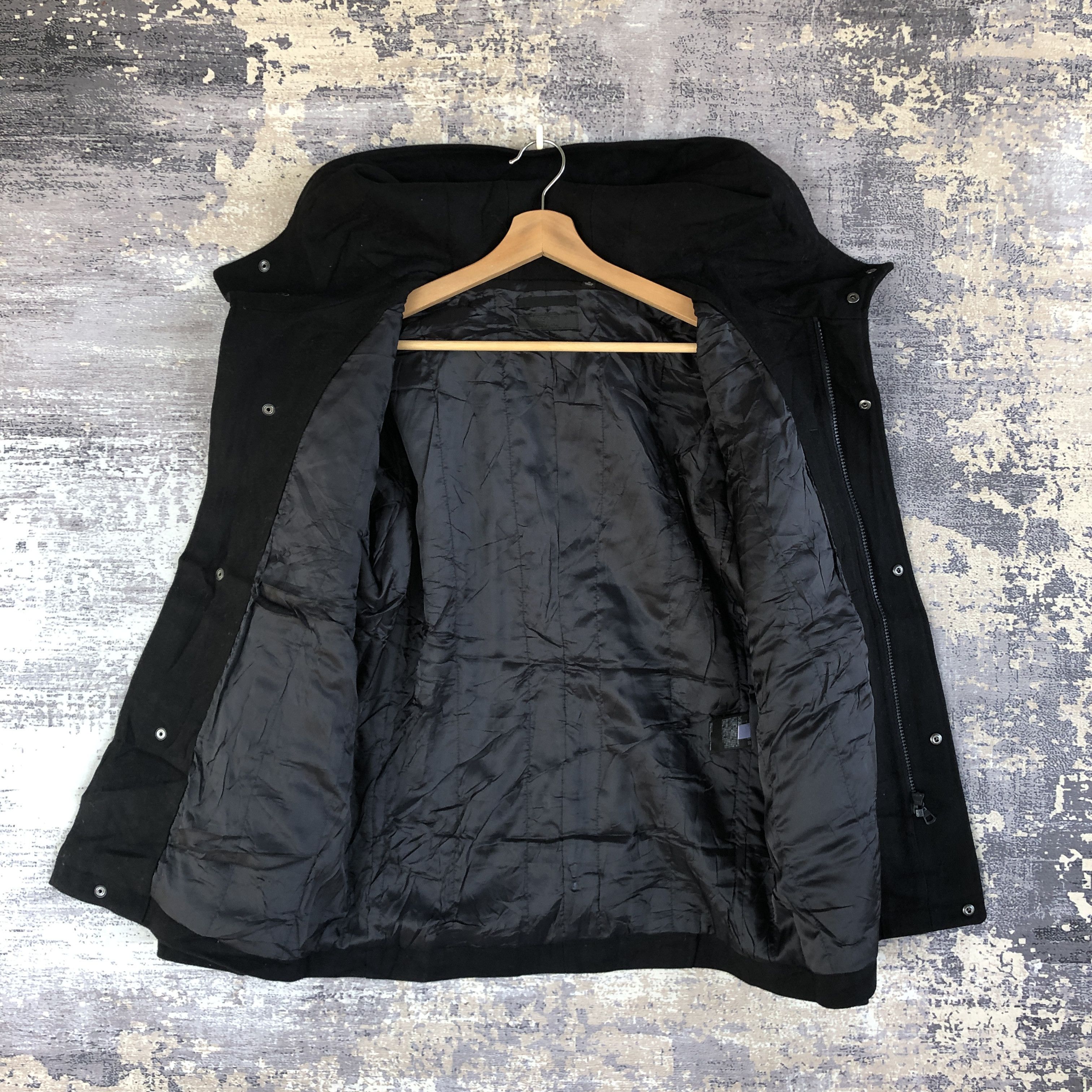 Japanese Brand × Vintage Japanese Wool Jacket Japanese Hoodie Wool Parka Jacket Size US M / EU 48-50 / 2 - 4 Thumbnail