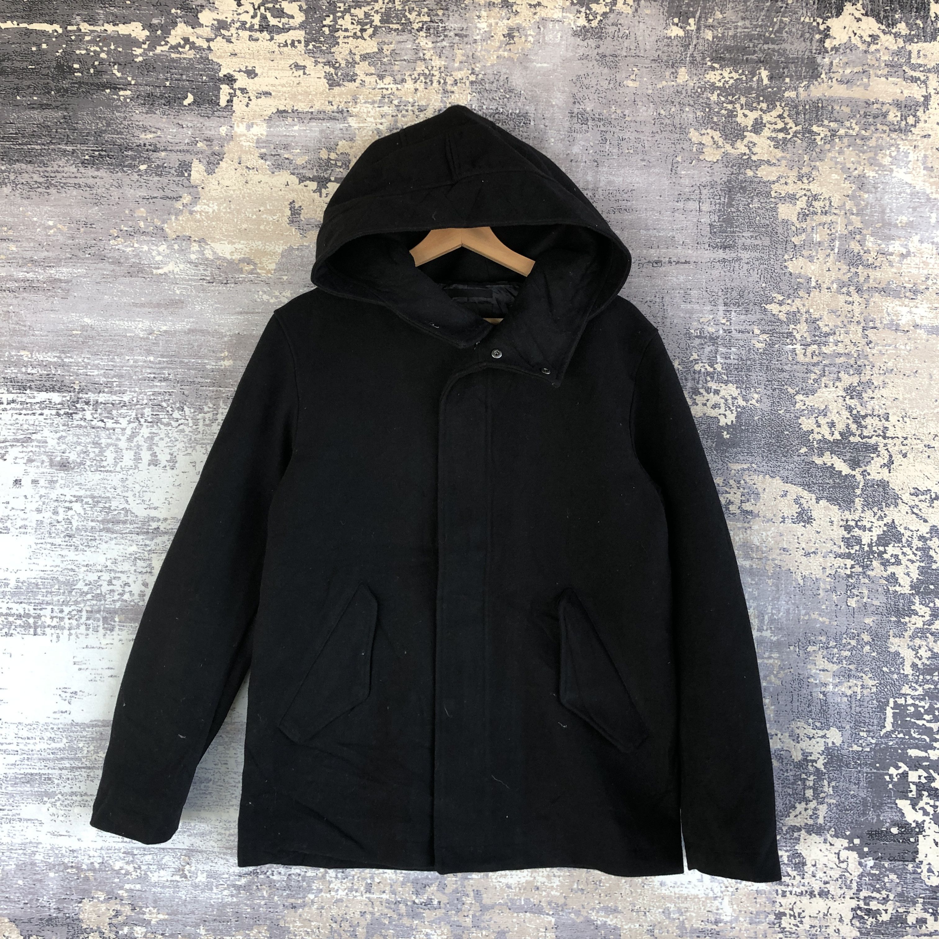 Japanese Brand × Vintage Japanese Wool Jacket Japanese Hoodie Wool Parka Jacket Size US M / EU 48-50 / 2 - 1 Thumbnail