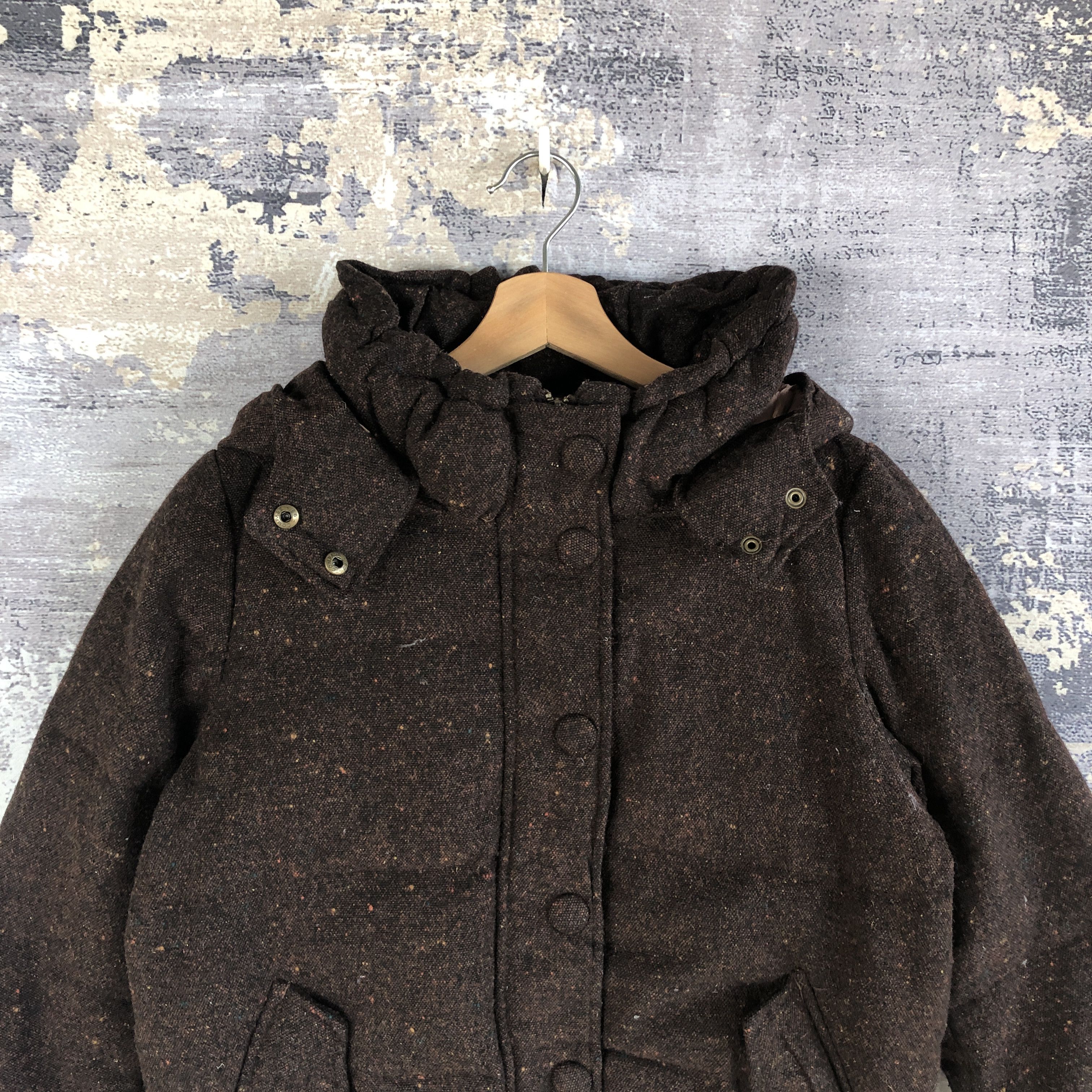 Japanese Brand × Vintage Khaju Japanese Puffer Wool Jacket Hoodie Wool Jacket Size US S / EU 44-46 / 1 - 6 Thumbnail