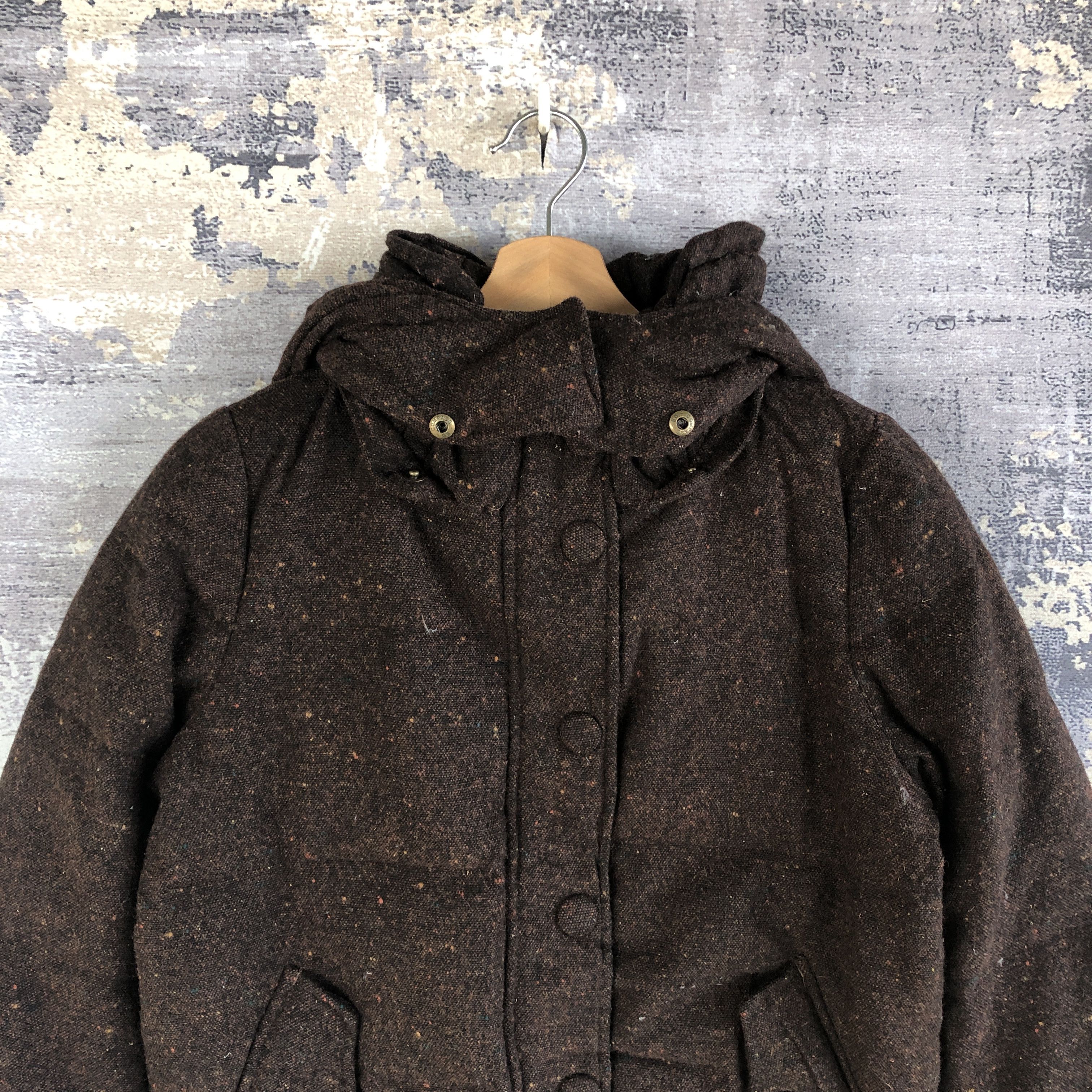 Japanese Brand × Vintage Khaju Japanese Puffer Wool Jacket Hoodie Wool Jacket Size US S / EU 44-46 / 1 - 8 Thumbnail