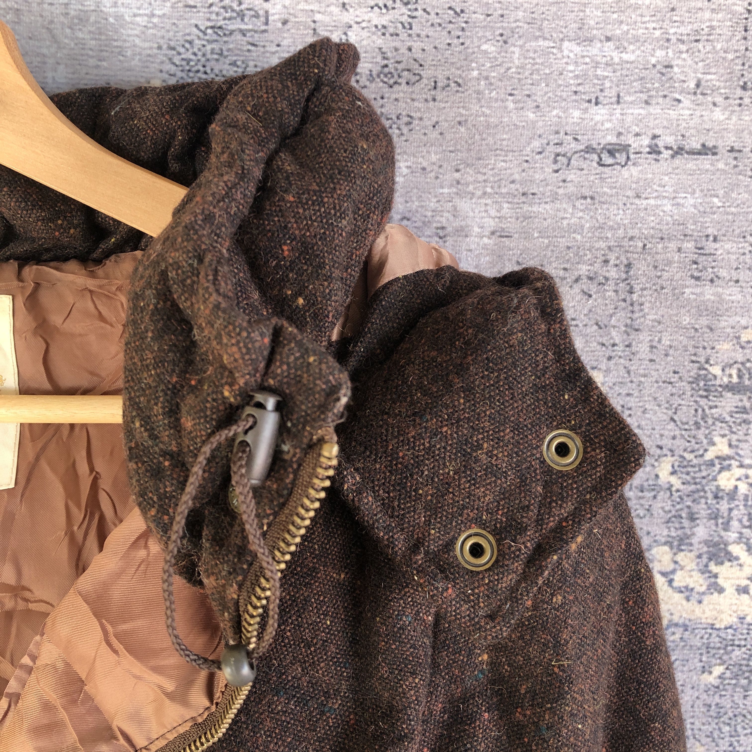 Japanese Brand × Vintage Khaju Japanese Puffer Wool Jacket Hoodie Wool Jacket Size US S / EU 44-46 / 1 - 13 Thumbnail