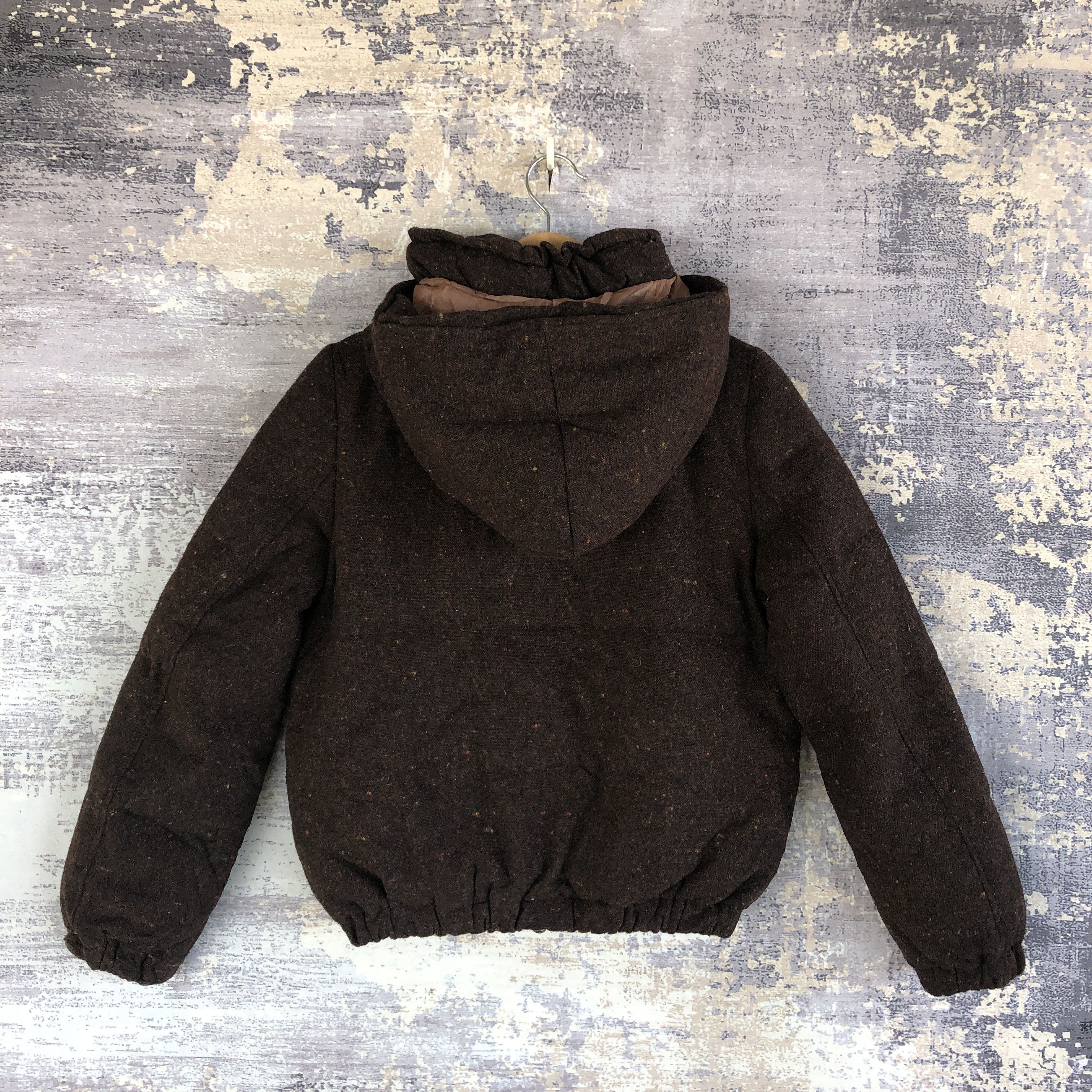 Japanese Brand × Vintage Khaju Japanese Puffer Wool Jacket Hoodie Wool Jacket Size US S / EU 44-46 / 1 - 3 Thumbnail