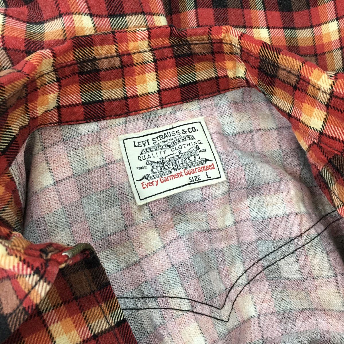 Levi's Levis Zip Up Western Flannel Size US M / EU 48-50 / 2 - 6 Thumbnail