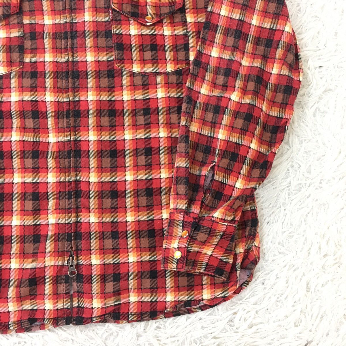 Levi's Levis Zip Up Western Flannel Size US M / EU 48-50 / 2 - 3 Thumbnail