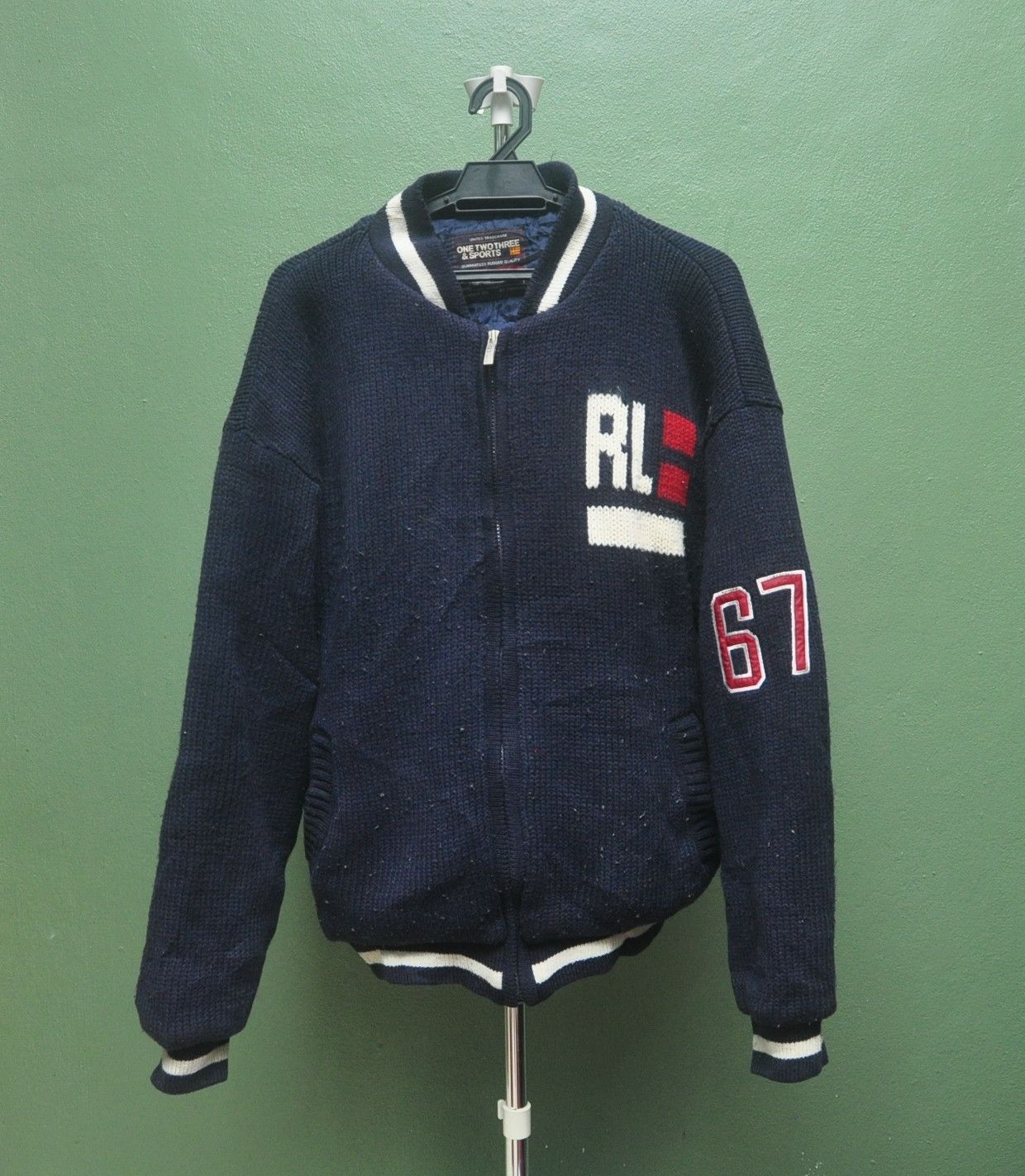 Japanese Brand Vintage RL 67 Big Logo Designer Style Knit Sweater Size US L / EU 52-54 / 3 - 3 Thumbnail