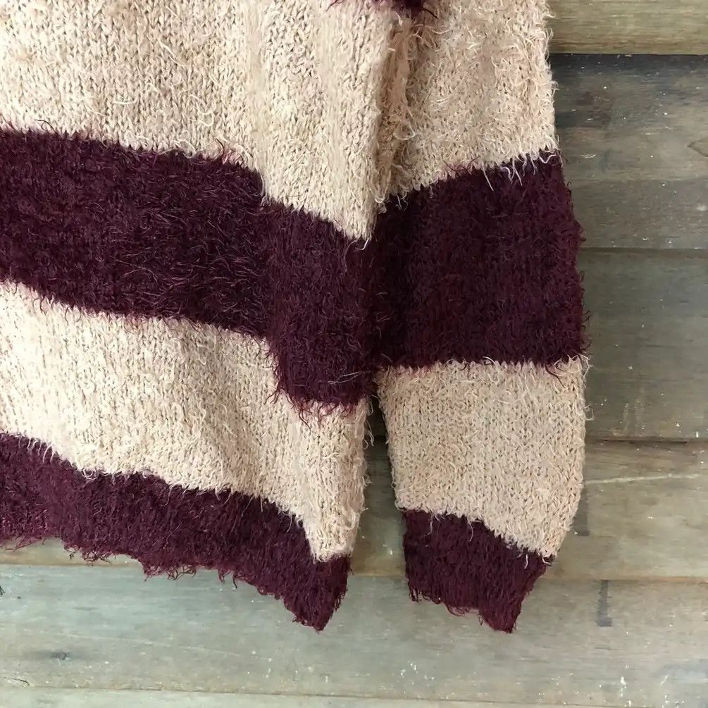 Homespun Knitwear × Japanese Brand × OVER THE STRiPES Japanese Brand Shag Shaggy Fur Mohair Knit Stripe #681 Size M / US 6-8 / IT 42-44 - 5 Thumbnail