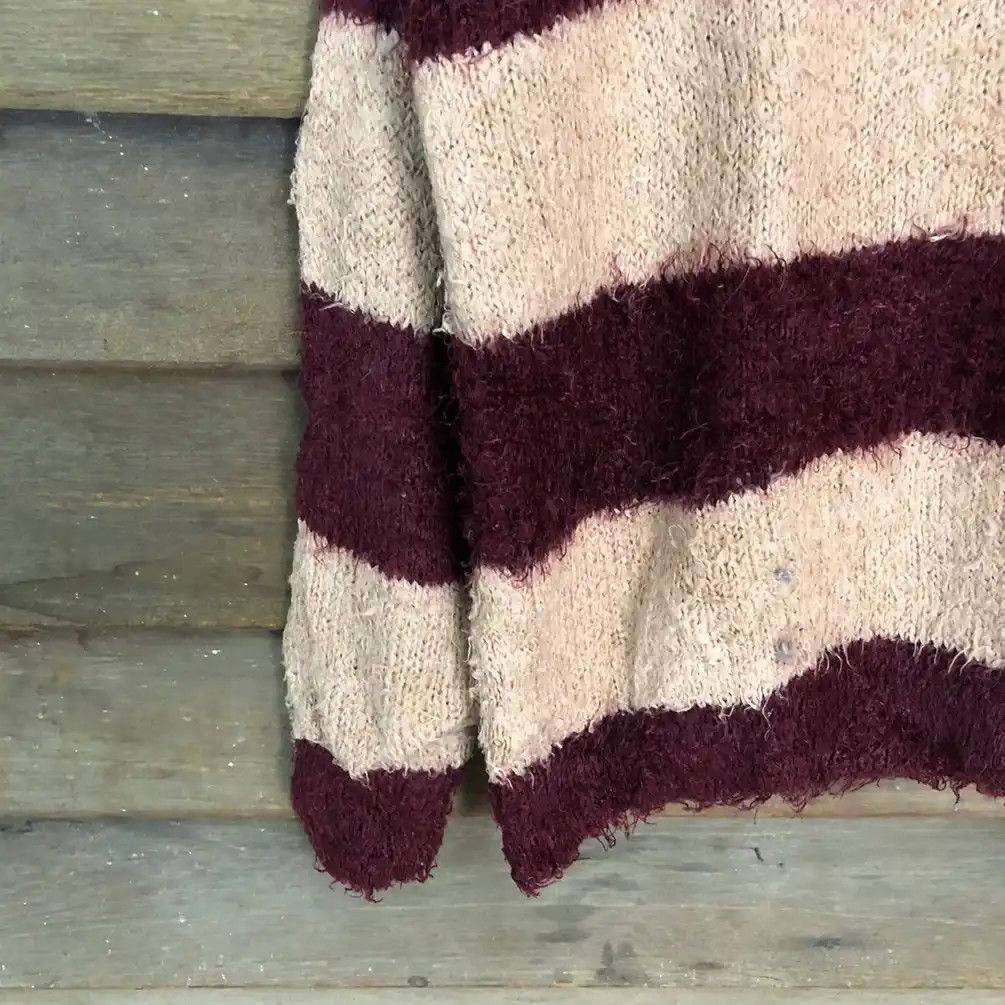 Homespun Knitwear × Japanese Brand × OVER THE STRiPES Japanese Brand Shag Shaggy Fur Mohair Knit Stripe #681 Size M / US 6-8 / IT 42-44 - 4 Thumbnail