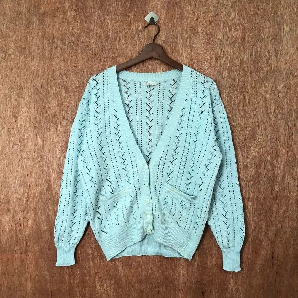 La Reine Blue Cardigan Knitwear #351