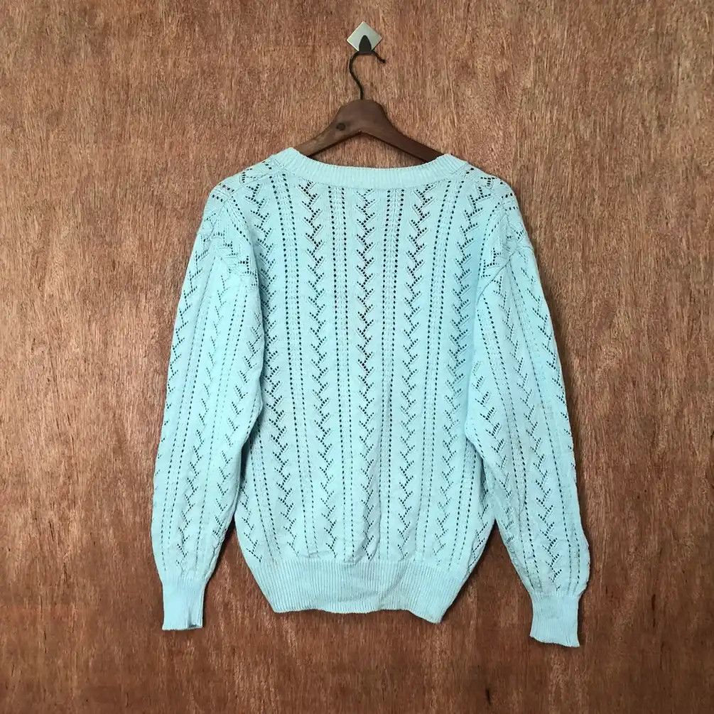 Aran Isles Knitwear La Reine Blue Cardigan Knitwear #351 Size L / US 10 / IT 46 - 7 Thumbnail
