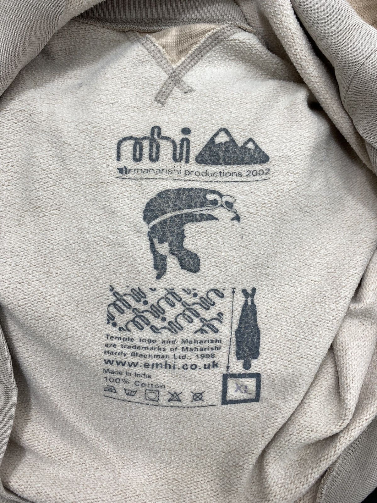 Maharishi MAHARISHI X RECON 2002 Embroidered Design Beige Sweatshirt Size US XL / EU 56 / 4 - 5 Thumbnail