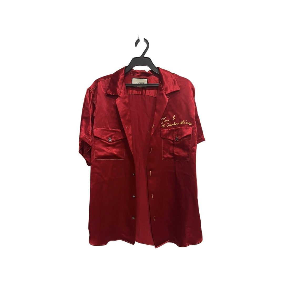 Gucci Blind for love acetate button up shirt Size US M / EU 48-50 / 2 - 2 Thumbnail