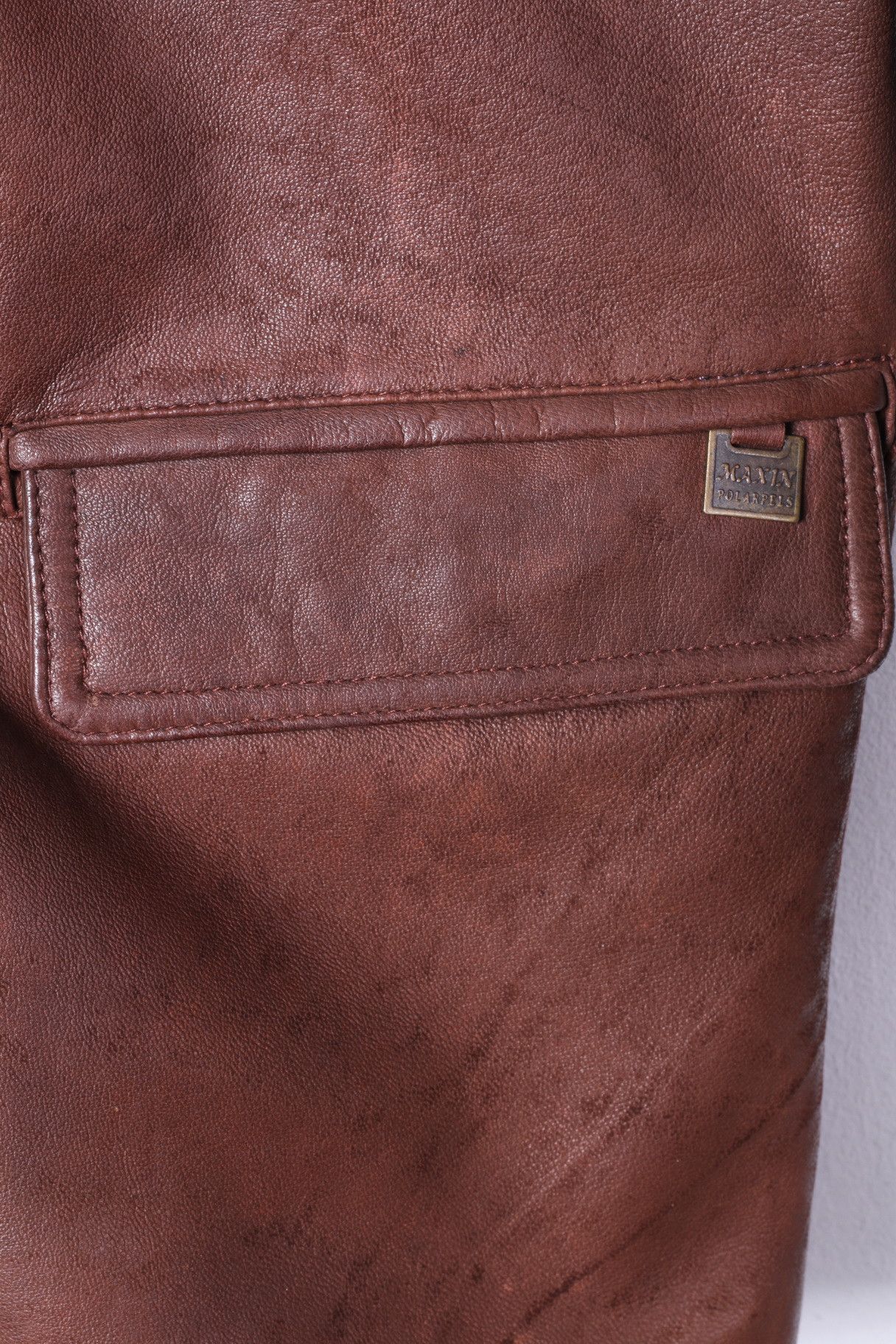 Vintage Maxin Norway Women 34 M Jacket Brown Leather Oversize 10577 Size M / US 6-8 / IT 42-44 - 8 Thumbnail
