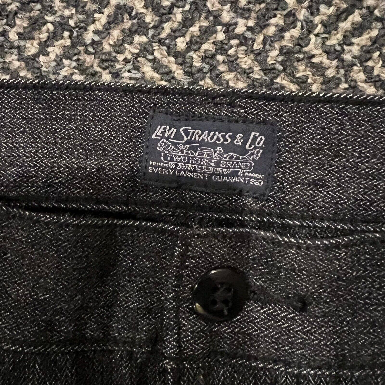 Levi’s Two Horse White Tab Black Dress Jeans 36x32