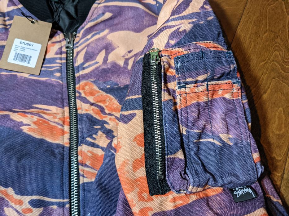 Stussy TIGRIS CANVAS BOMBER | Grailed