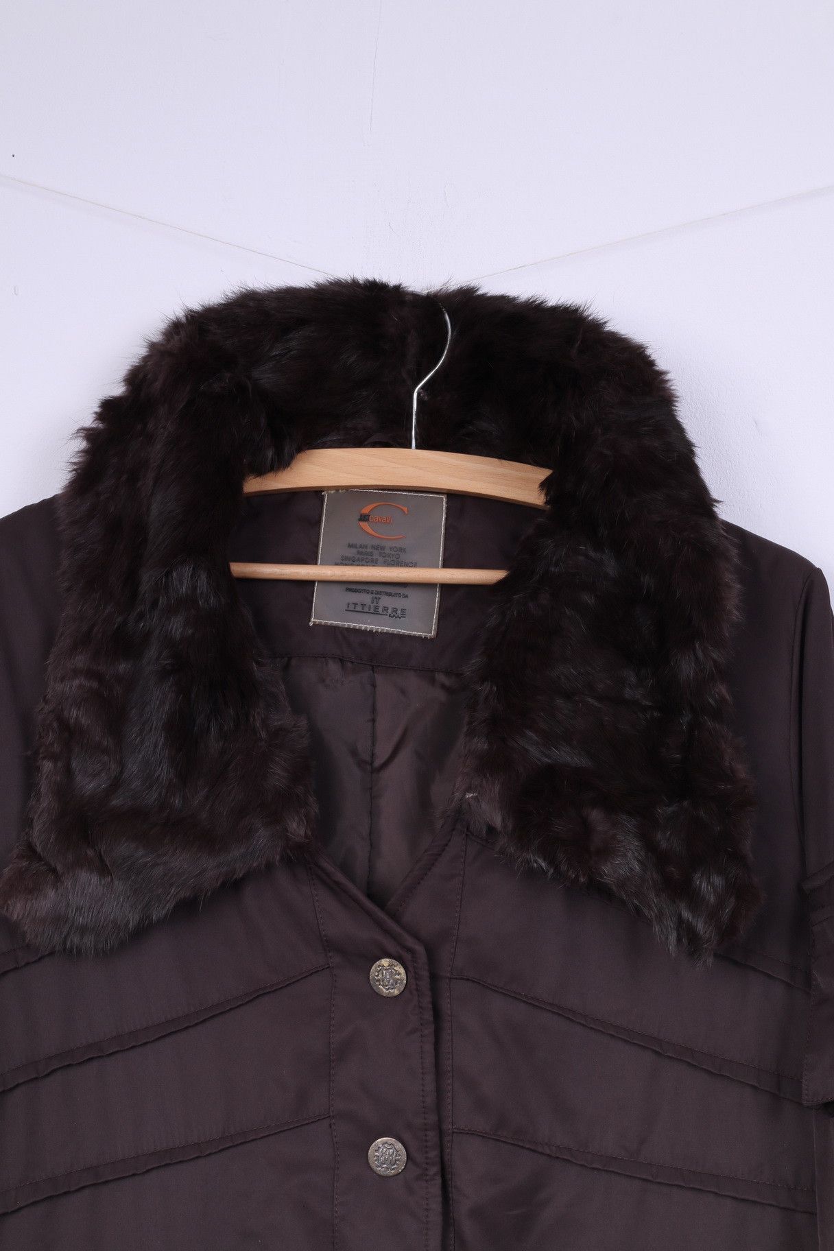 Just Cavalli Just Cavalli Women S/M Jacket Brown Snaps 10629 Size S / US 4 / IT 40 - 3 Thumbnail