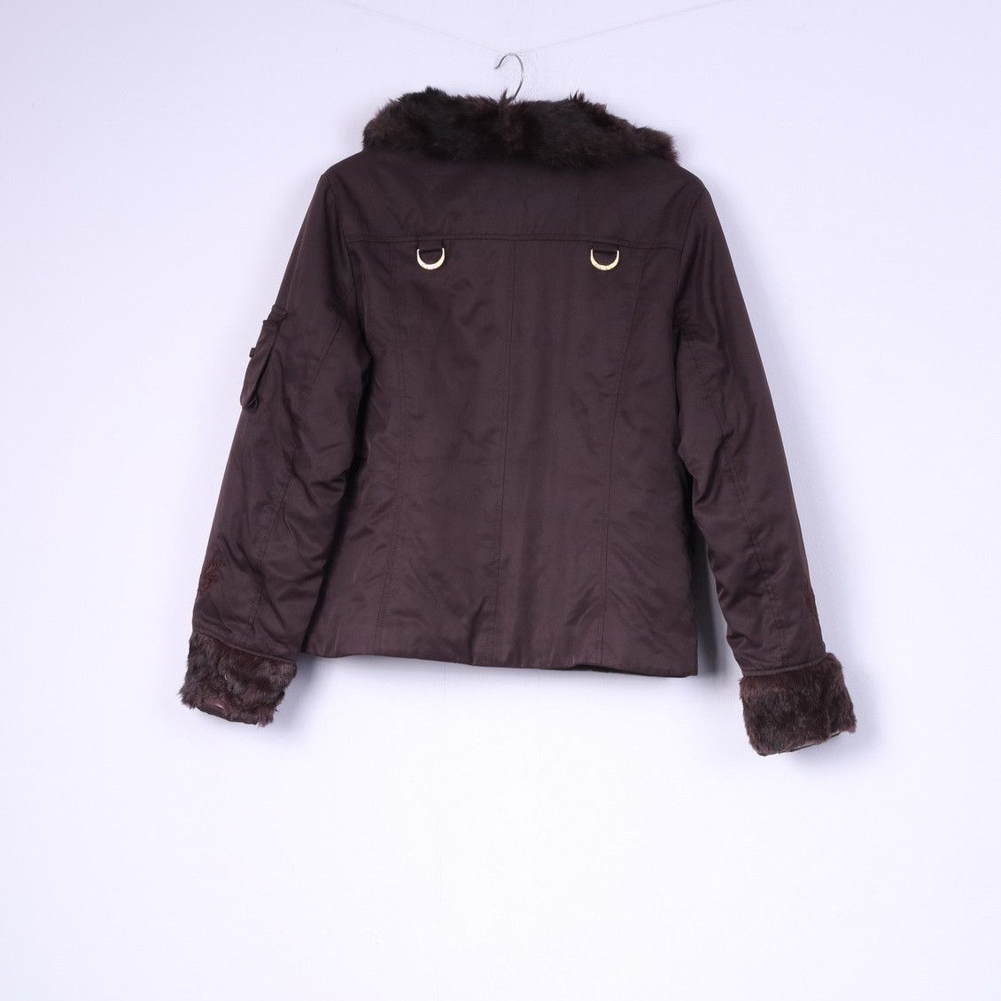 Just Cavalli Just Cavalli Women S/M Jacket Brown Snaps 10629 Size S / US 4 / IT 40 - 8 Thumbnail