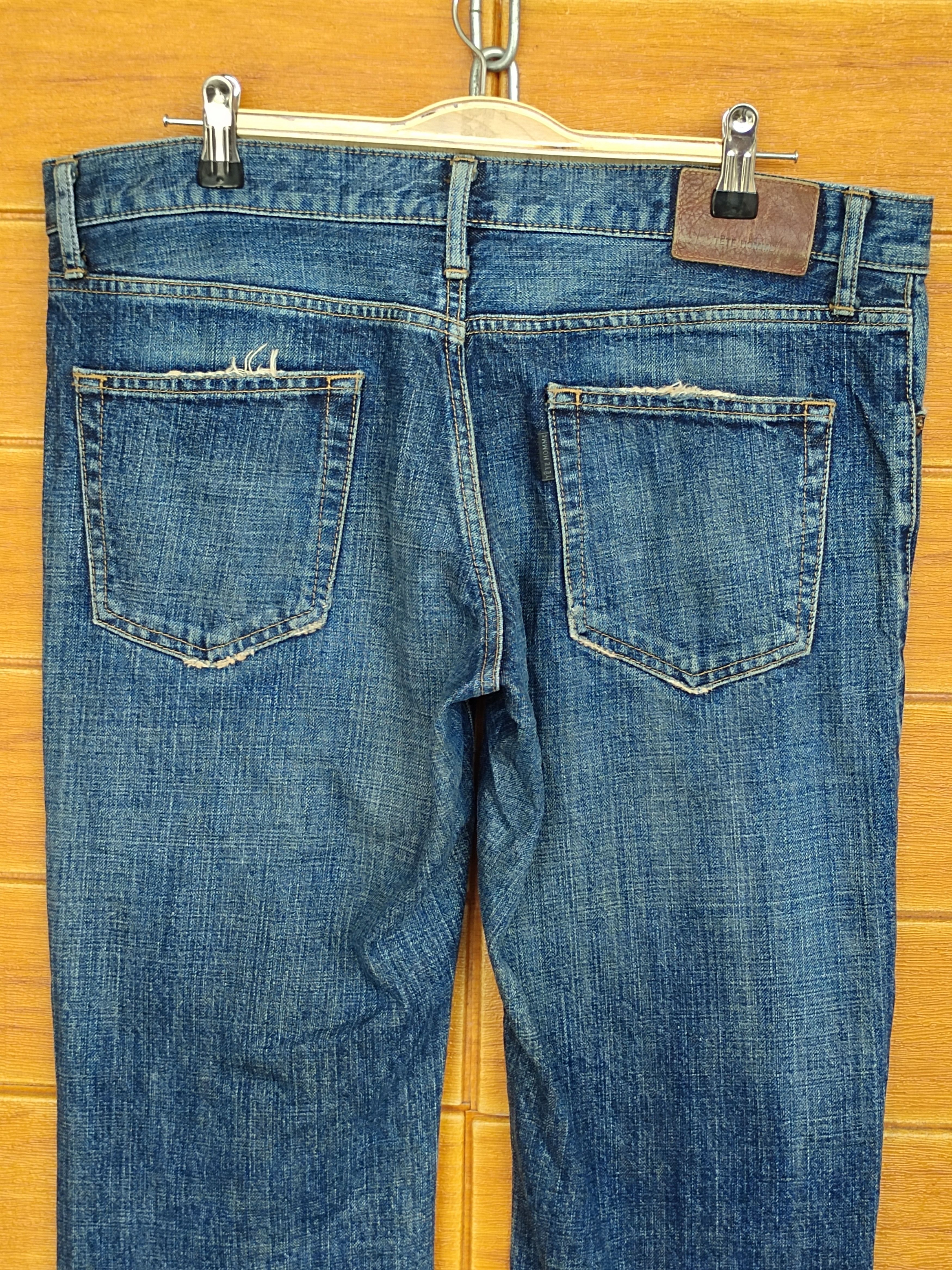 Tete Homme Tete Homme By Issey Miyake Distressed Denim Jeans Size US 30 / EU 46 - 9 Thumbnail