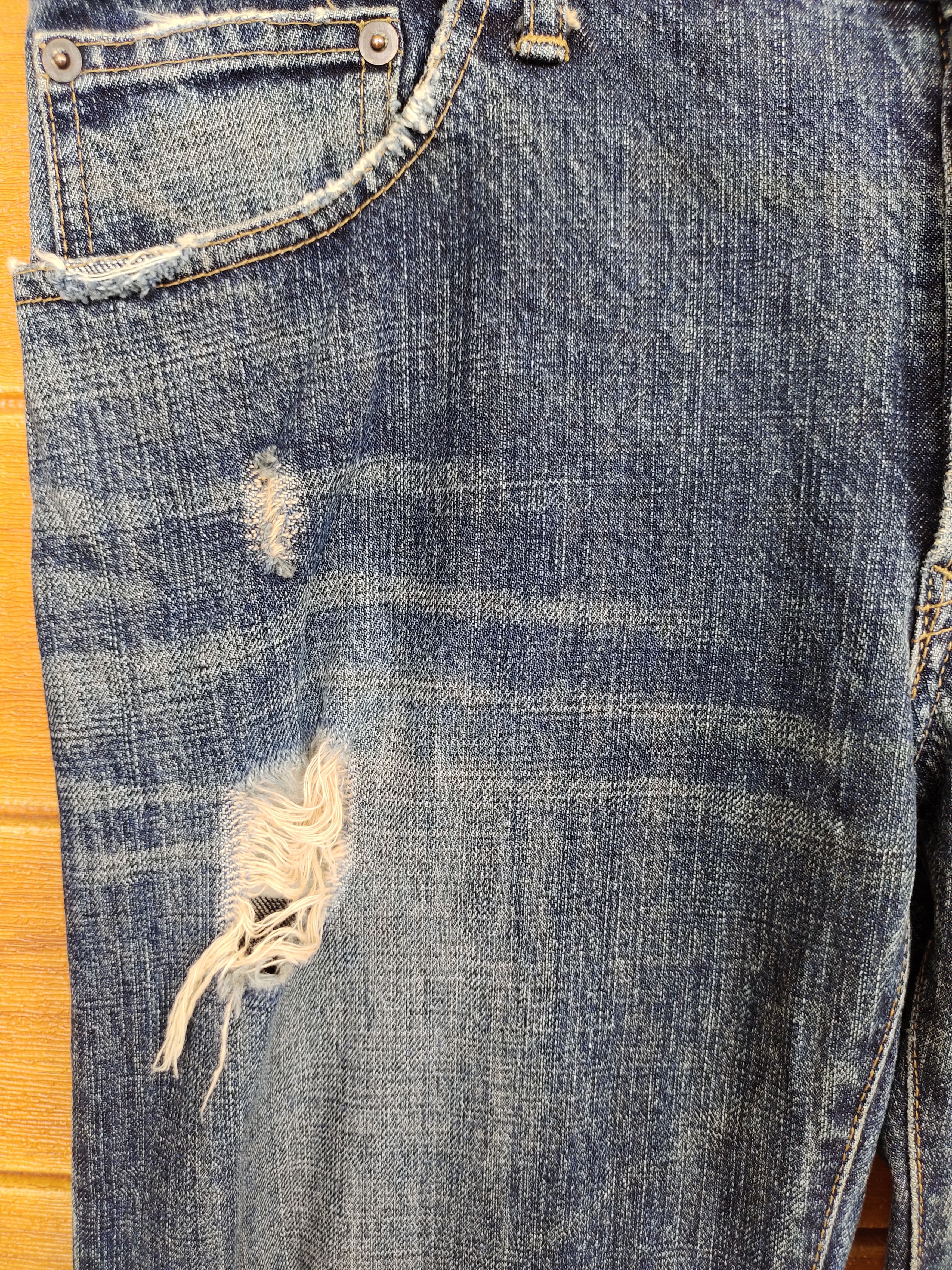 Tete Homme Tete Homme By Issey Miyake Distressed Denim Jeans Size US 30 / EU 46 - 3 Thumbnail