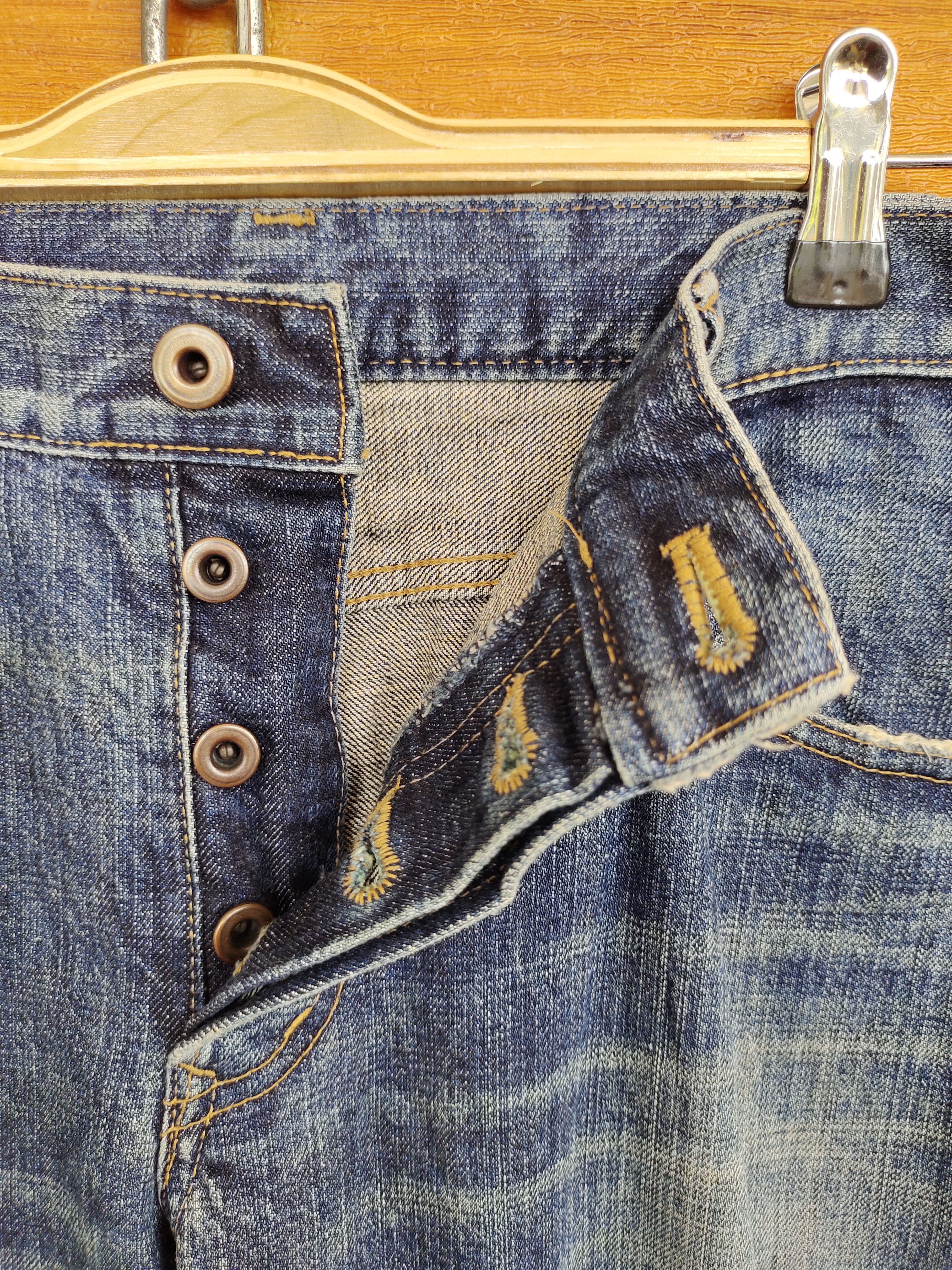 Tete Homme Tete Homme By Issey Miyake Distressed Denim Jeans Size US 30 / EU 46 - 19 Thumbnail